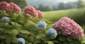 Szpaler z hortensji i traw: aranżacja ozdobnych roślin w przydomowym ogrodzie